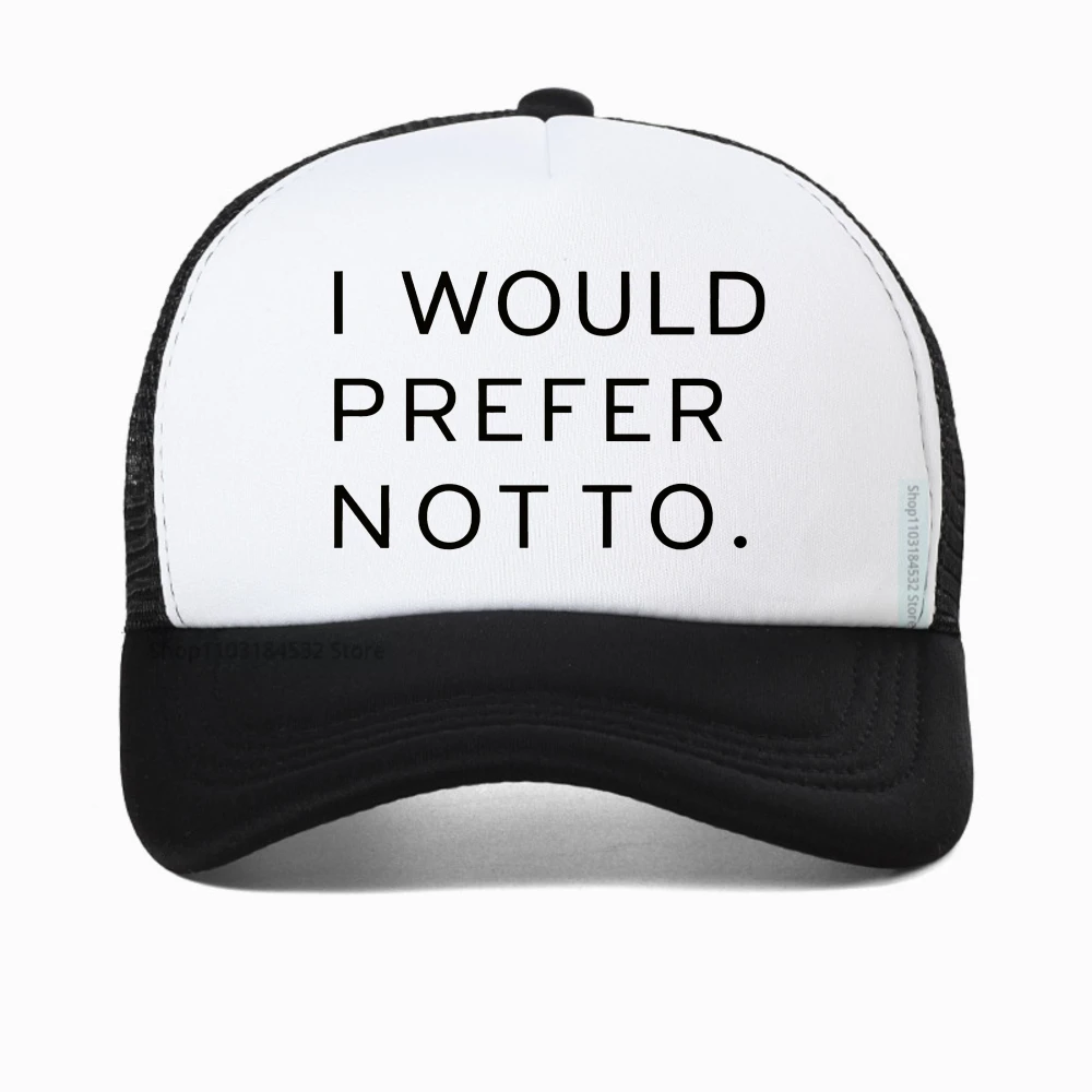 

Philosopher Zizek Same I Would Prefer Not To Print Graphic baseball cap Men's and Women's summer Breathable snapback hats