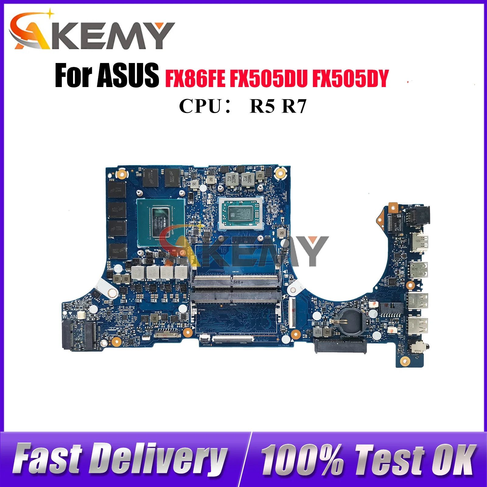 

FX505DU Laptop Motherboard For ASUS TUF Gaming FX505GM FX505 FX86FE FX86FD FX505GU FX505GV Notebook Mainboard With R5 R7 CPU stk