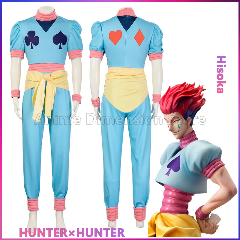 

Hisoka Cosplay Costumes Anime Hunter Blue Uniform Role Play Outfit Halloween Party Dressing For Men Women