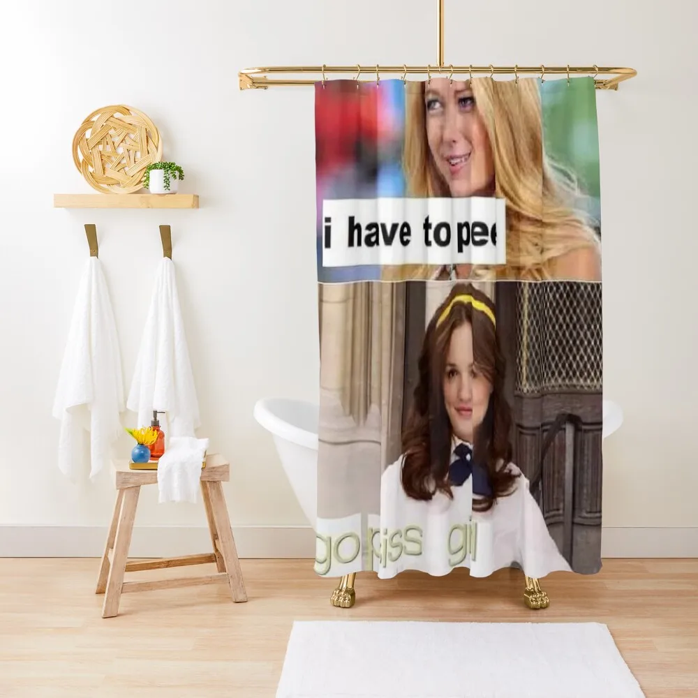 

i have to pee go piss girl Shower Curtain Transparent Bathroom Shower Set For Bathroom Anime Shower Curtain