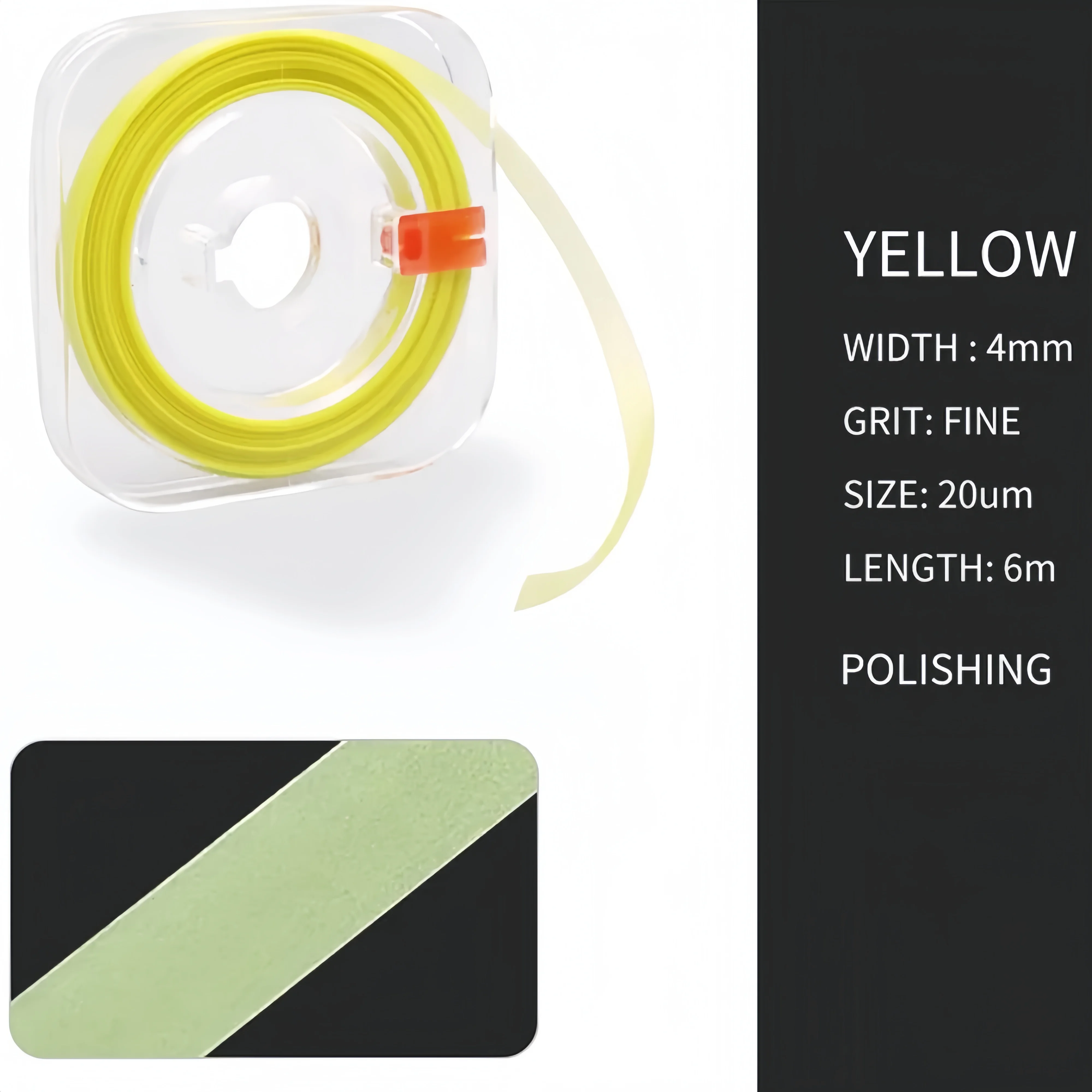 لفة شريط تلميع الأسنان من JUMTOP 6 م × 4 مم، شريط كشط مطلي بالراتنج لطحن الأسنان وتشكيل التشطيب، عيادة مختبر الأسنان