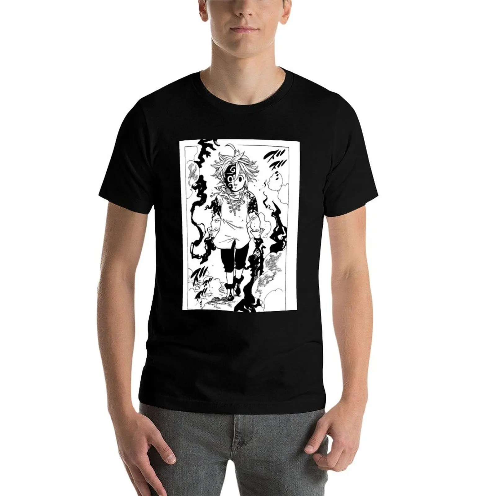 

MELIODAS NANATSU NO TAIZAI T-Shirt man t shirt heavy cotton man t shirts graphic man t shirts high quality luxury brand T-Shirt