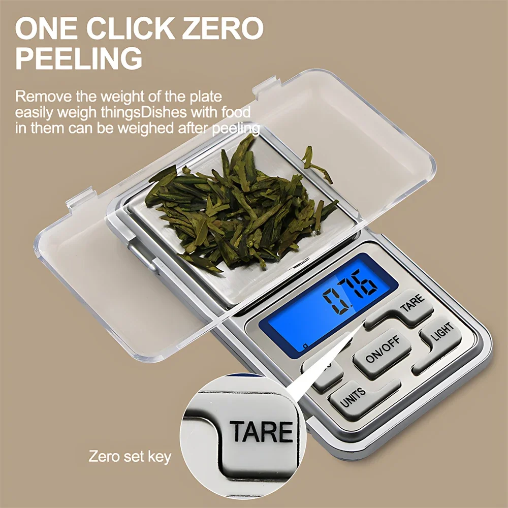 Precision Mini Jewelry Scales for Gold Diamond Sterling Weight Balance Digital Pocket Weighing Gram Scale 500g/0.01g