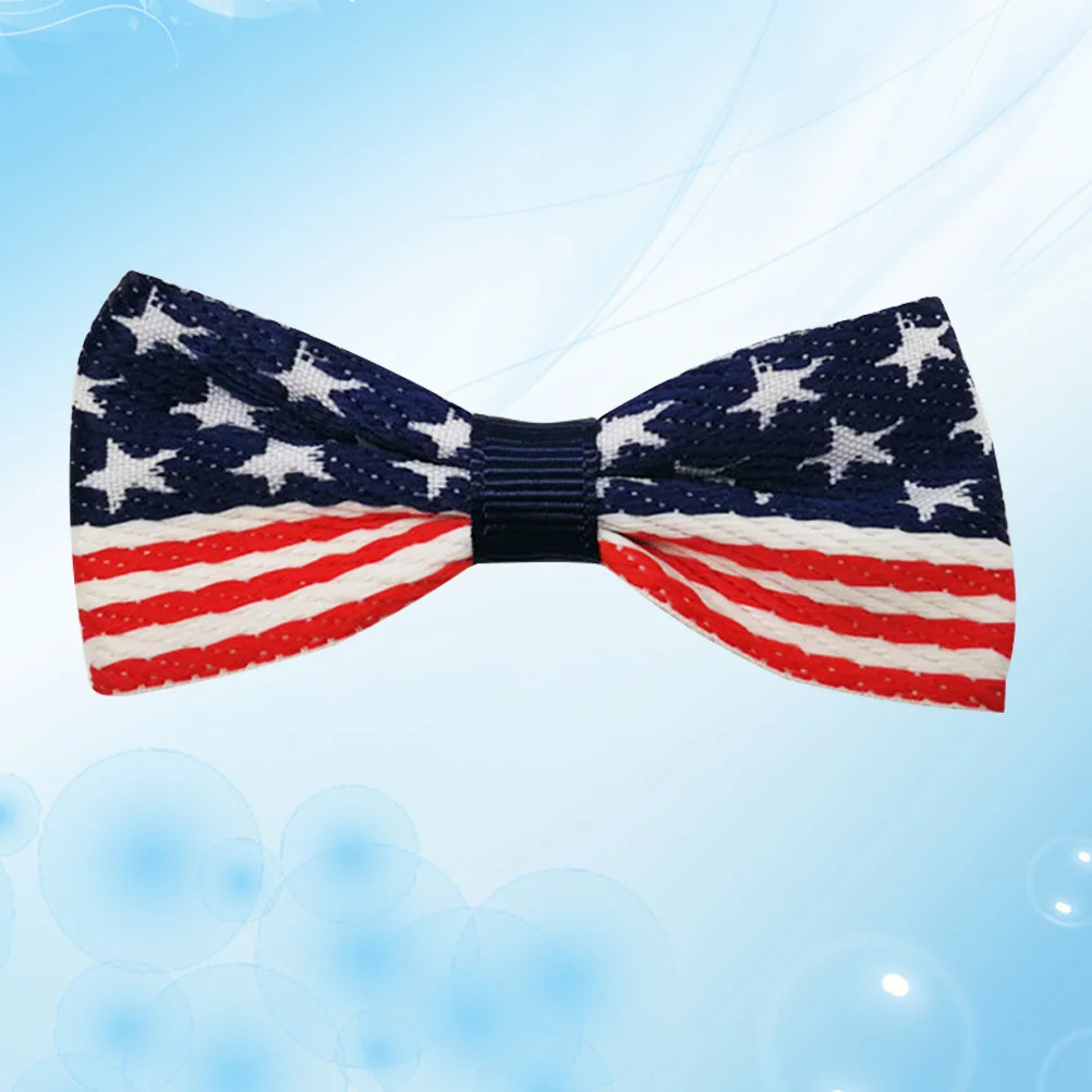 

2pcs Kids Hair Clips Flag Pattern Bowknot Hairpins Clear Printing Fade Resistant For Independence Day 4Th Of July Girls Hairclip