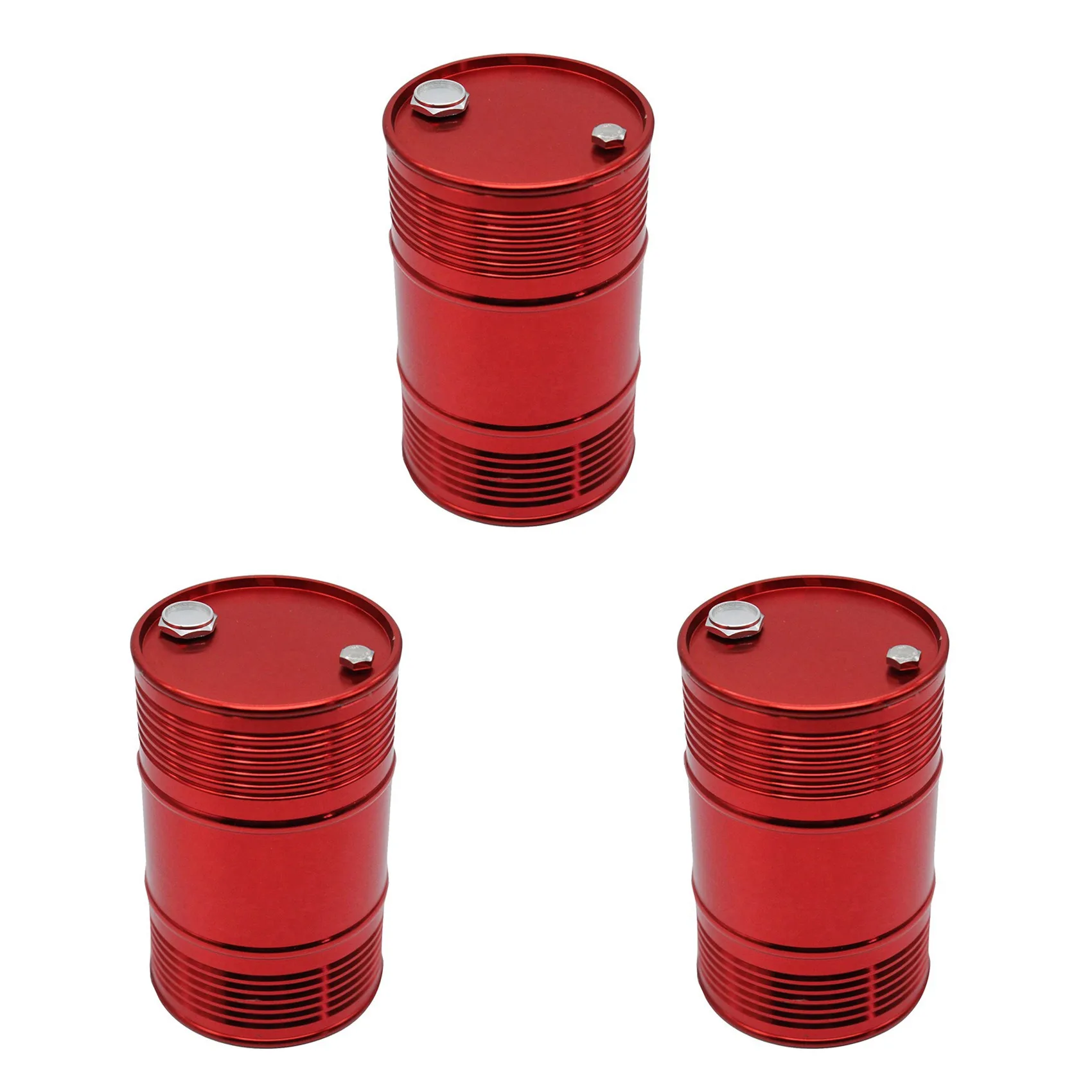 3X Metall Öl Trommel Kraftstoff Tank Container Für 1/10 RC4WD D90 SCX10 Rock Crawler RC Auto Dekor Zubehör