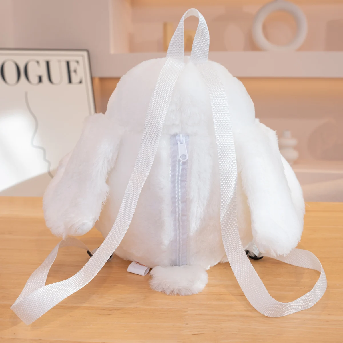 حقيبة ظهر على شكل بومة سحرية بيضاء إبداعية ناعمة ولطيفة، حقيبة كتف مزدوجة من القطيفة للأطفال، حقيبة ما قبل المدرسة للأطفال، ديكور منزلي