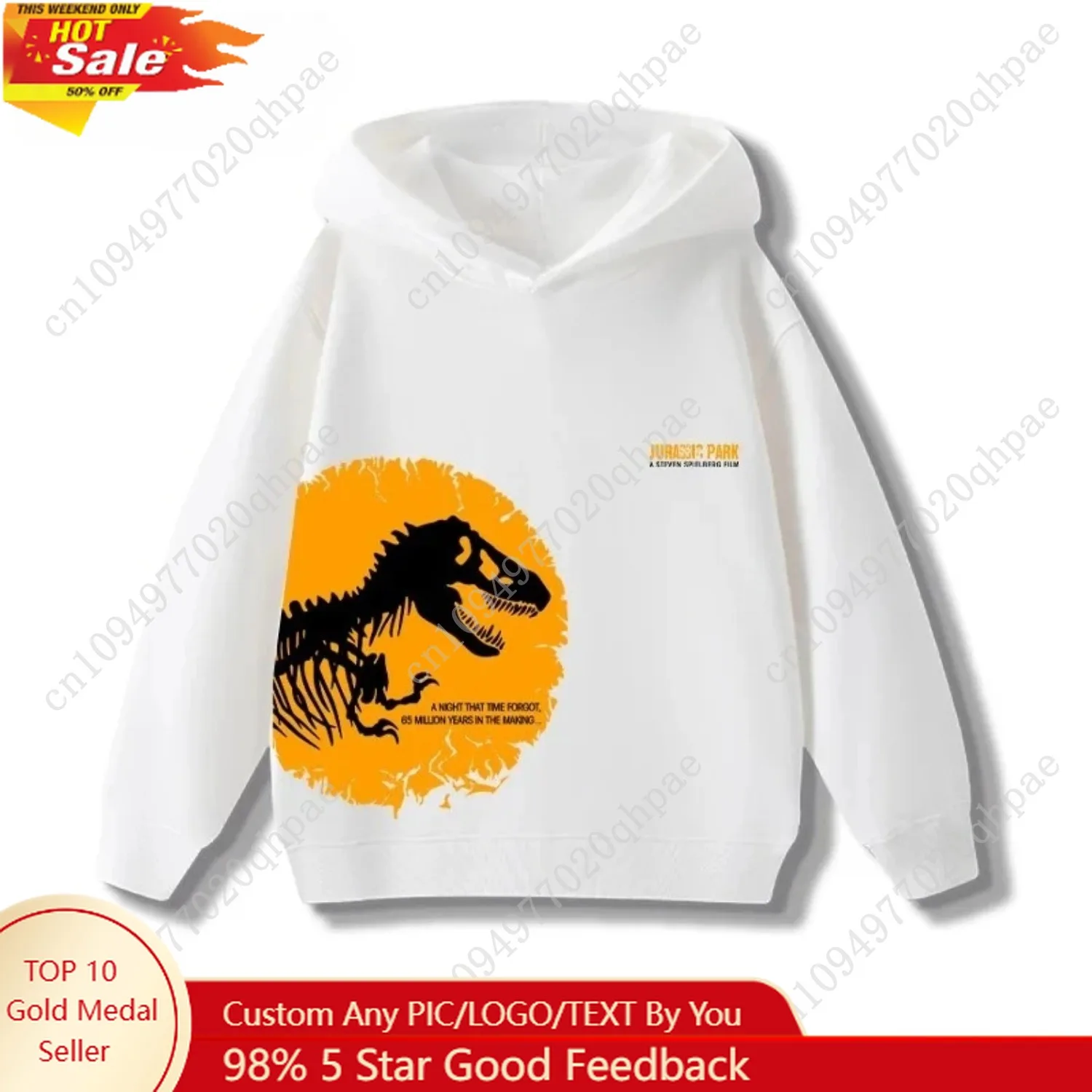 Spring Autumn Dinosaur Jurassic Park Printed Children Hoodies Loose Casual Hooded Sweatshirts for Boys and Girls Baby Clotthes