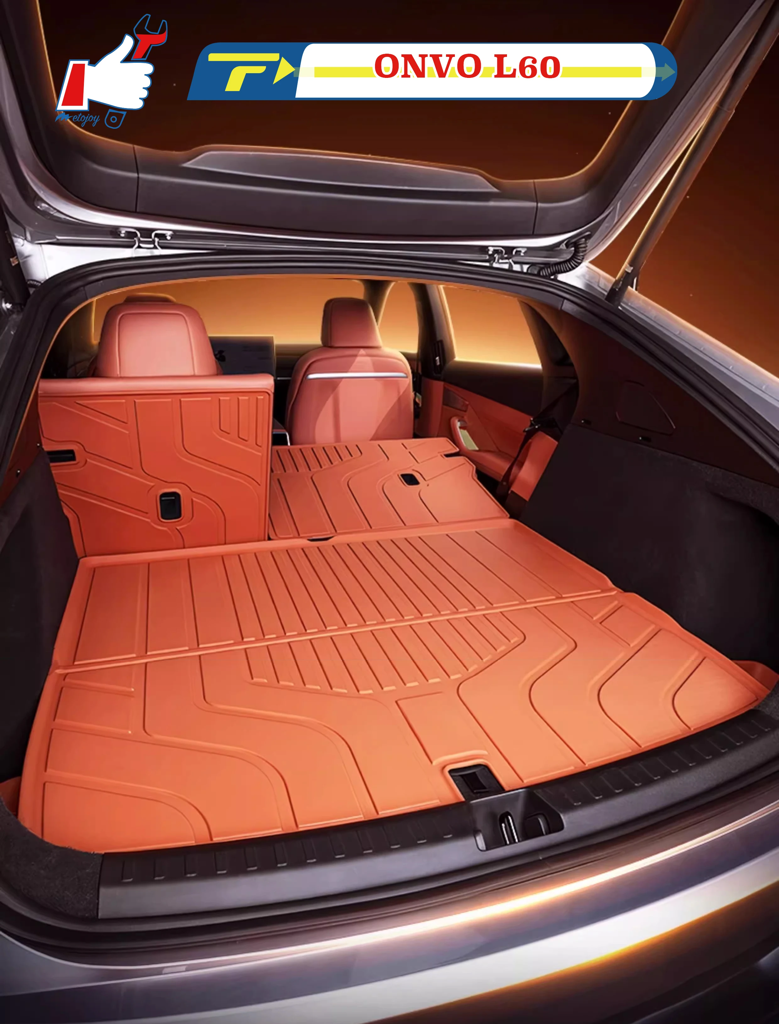 

Для NIO ONVO L60 2024, коврик для багажника автомобиля из ТПЭ, индивидуальный коврик для багажника, 3D-образный коврик для багажника, защитный коврик для багажника, коврик для спинки стула