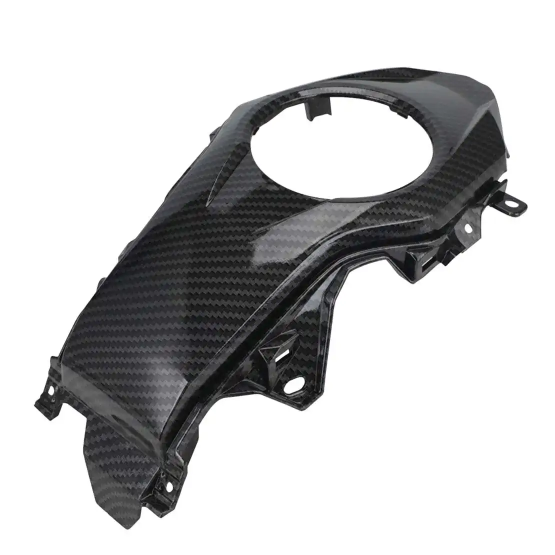 Preto textura de fibra carbono plástico tampa do tanque gás combustível capa carenagem apto para honda grom 125 msx125 2016 2017 2018 2019 2020