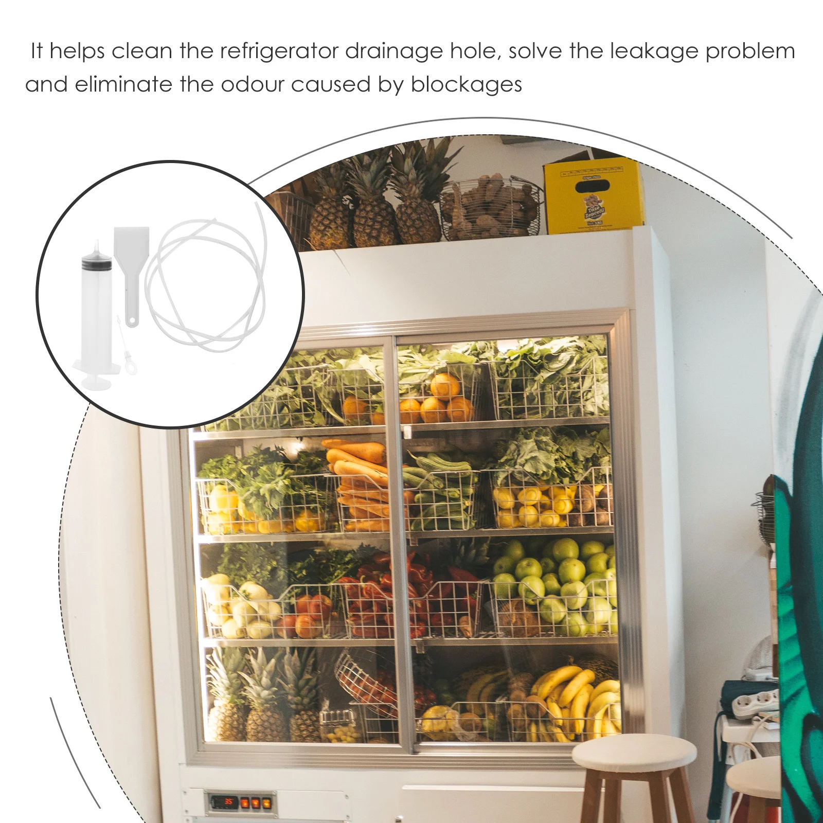 

5pcs 5 Pieces Refrigerator Drain Tool Clogged Drains Opener Cleaning Water Line Kit Unclogger