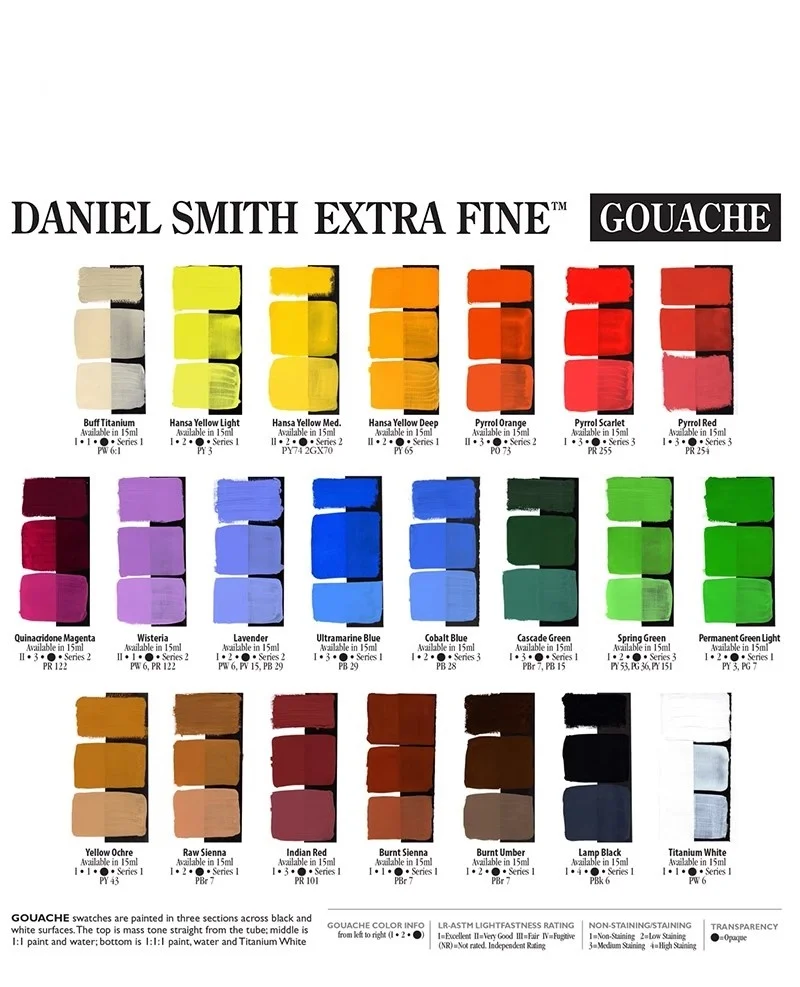 Imagem -02 - Daniel Smith-tinta Aquarela Opaca Guache Ultra Fino Arte Artística Novo Produto Designer 15ml