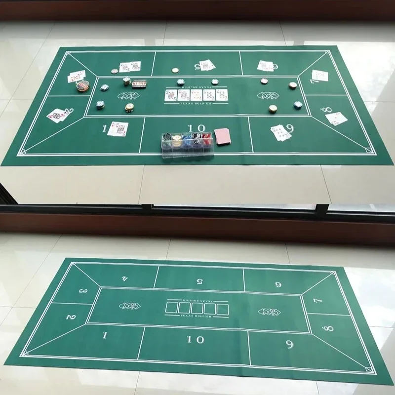 180x90cm Texas Hold 'em Poker Card Game Table Mat Casino Printed Fine Non-woven Game Tablecloth Party Entertainment Accessories