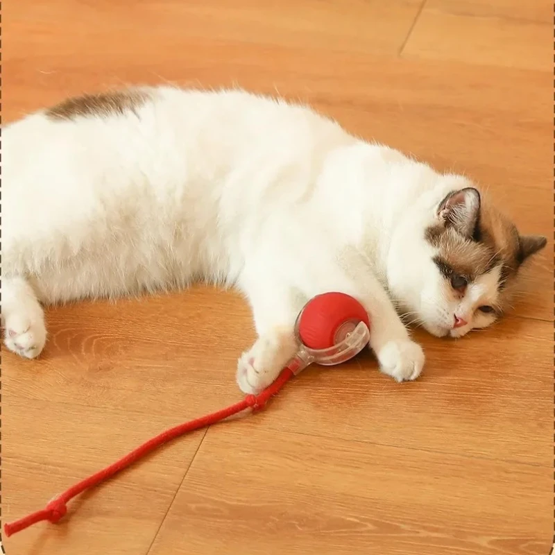 HOT Smart Cat Toys Automatic Rolling Ball Fake Tail Rechargeable Electric Pet Interactive toy Cat Training Imitate Mouse Tail