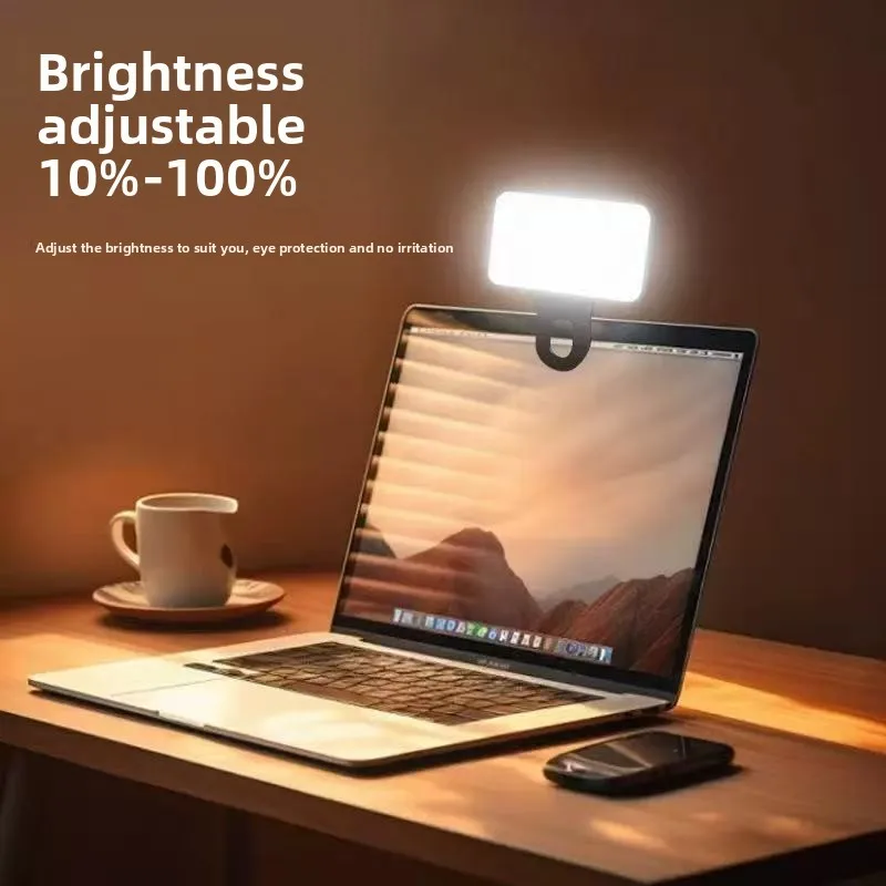 Portable Clip-on Pocket LED Fill Light for Phone Laptop Online Meeting Video Selfie Photography Dimmable Lamp