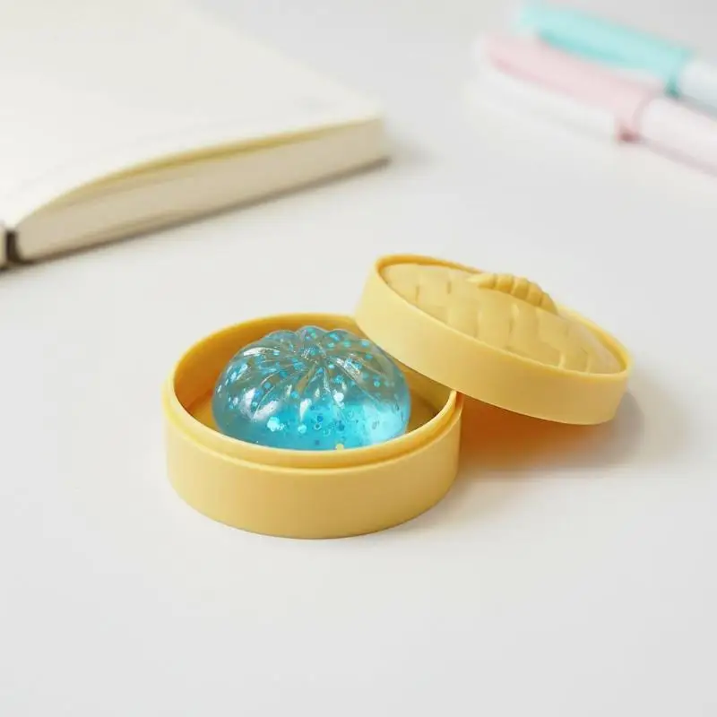 Niedliches Kristallknödel-Quetschspielzeug, Simulations-Mini-Suppenknödel, sensorisches Fidget-Spielzeug, langsam rückfedernder, weicher Anti-Stress-Ball, Scherzartikel, Geschenk