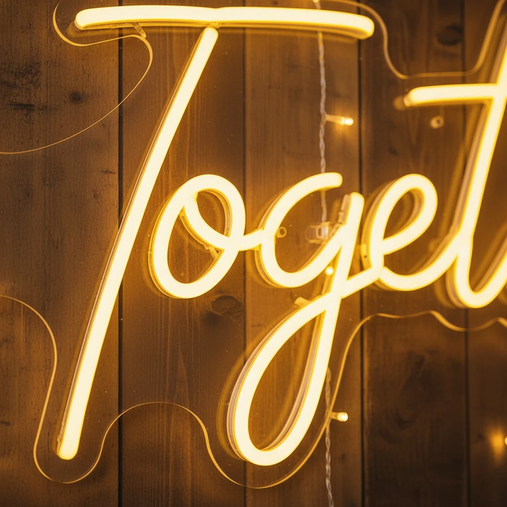 Better Together Romantic Neon LED Sign – Perfect for Wedding, Anniversary & Engagement Decorations + Aesthetic Room Lighting