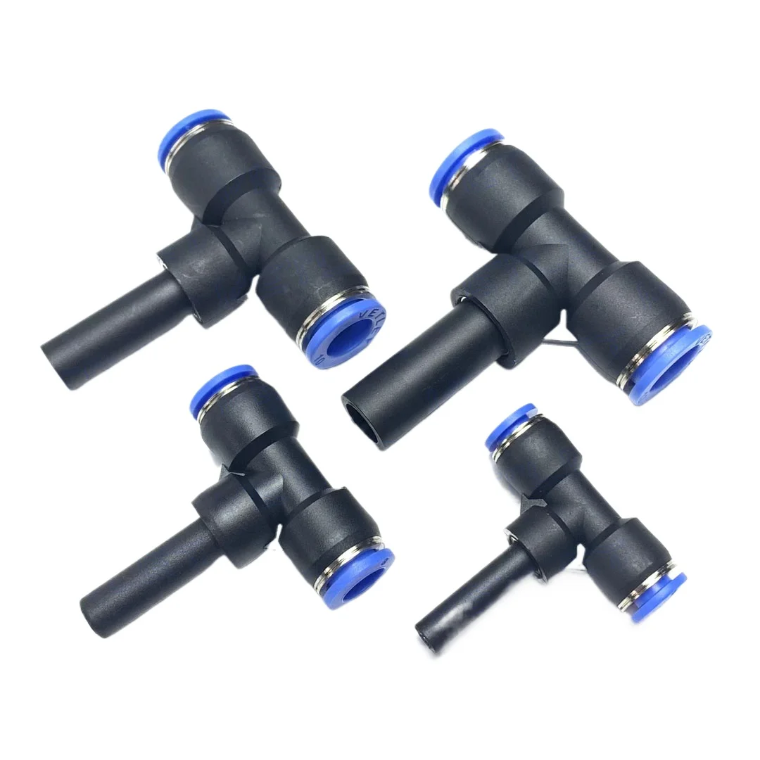 PTJ Tee 3 Ways Push In Connect Turn To  4 6 8 10 12 mm Tube OD Plug Pneumatic Air Fitting Connector Adapter