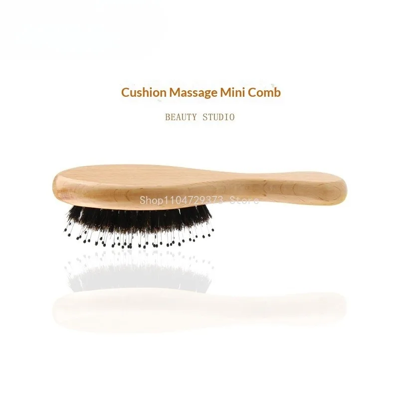 فرشاة شعر ذات شعيرات ناعمة للنساء، فرشاة شعر من خشب الزان، فرشاة لفك تشابك الشعر، مشط شعر، ملحقات الحلاق