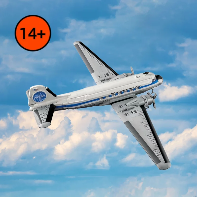 

2026 New Arrival 11378 Douglas DC-3 Airliner 1903PCS DIY Building Blocks Airplane Creative Model Kit Adults Birthday Presents