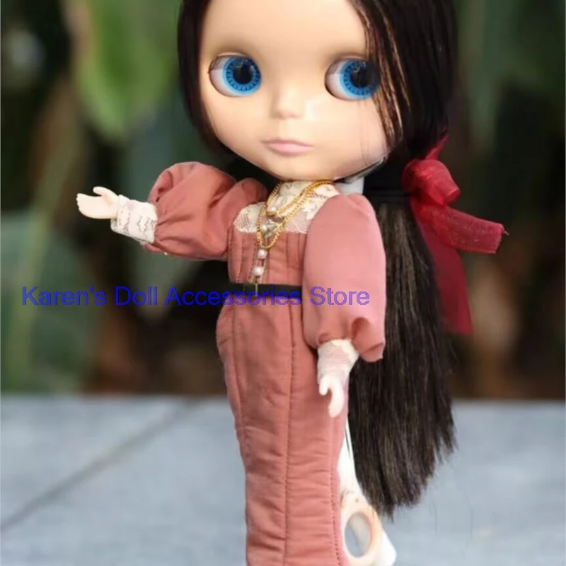 1pcs Forest multicolored embroidery rose long sleeved dress for Blythe/landoudou (Fit for Lulu,ymy24,Ob22,24,26,zone, Jenny)