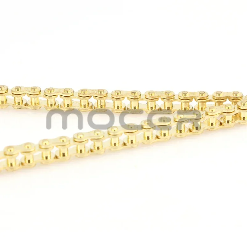 Motorcycle 25H Chains 68L-158L Link Golden Chain For 47cc 49cc Pocket Bike Mini Moto Quad Dirt ATV Scooter Bike Parts