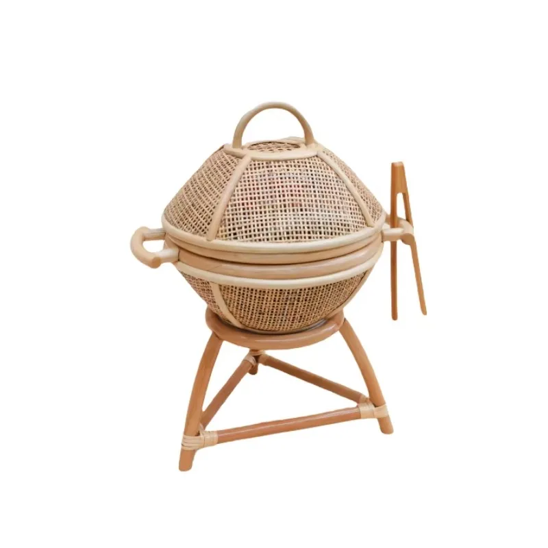 

Rattan children's barbecue pliers hot coal rattan children's toys children's room