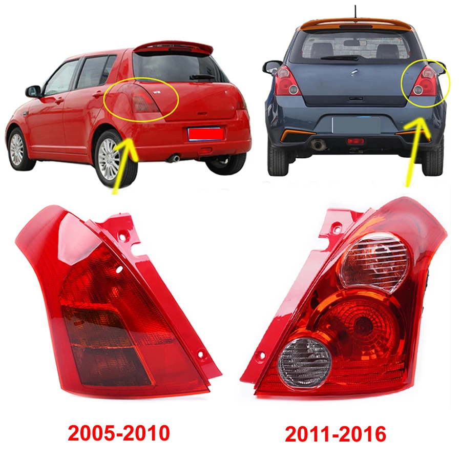 

For Suzuki Swift 2005-2010 2011-2016 Car Accessories Rear Tail Light Assembly Brake Taillight Stop Lights Parking Lamp 1pcs