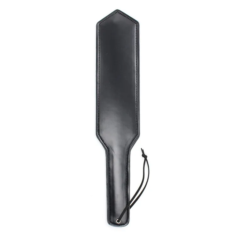 Black leather  paddle Whip Rhombic Head