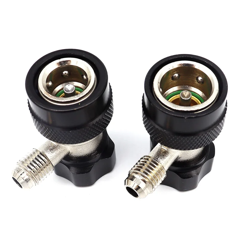 

4X R134A A/C AC Compressor R-134A Manual Quick Coupler Adapter Air Condition 1/4 SAE Connectors Accessories