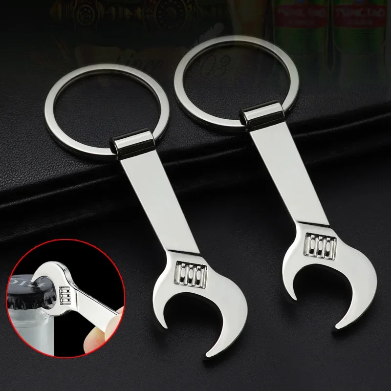 Portable Keychain Bottle Opener, Metal Material, Wrench Shape