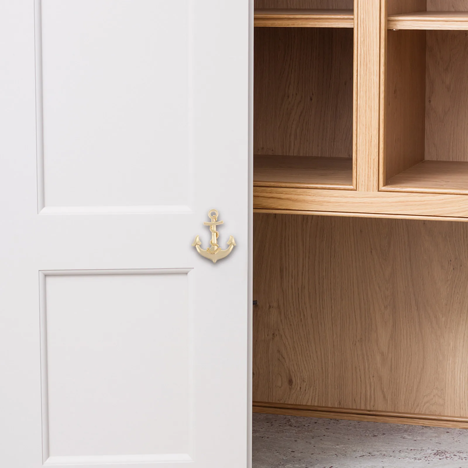 

2Pcs Vintage Cabinet Handles Rustic Anchor Decorative Pulls Nautical Theme Ideal for Living Room Bedroom Dining Area