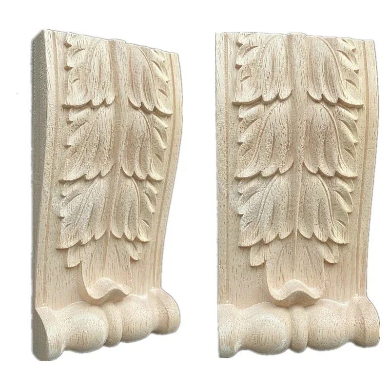 European-style Applique Stigma Flower Architectural Decoration Maison Solid Wood Carved Beam Support Vintage Home Decor