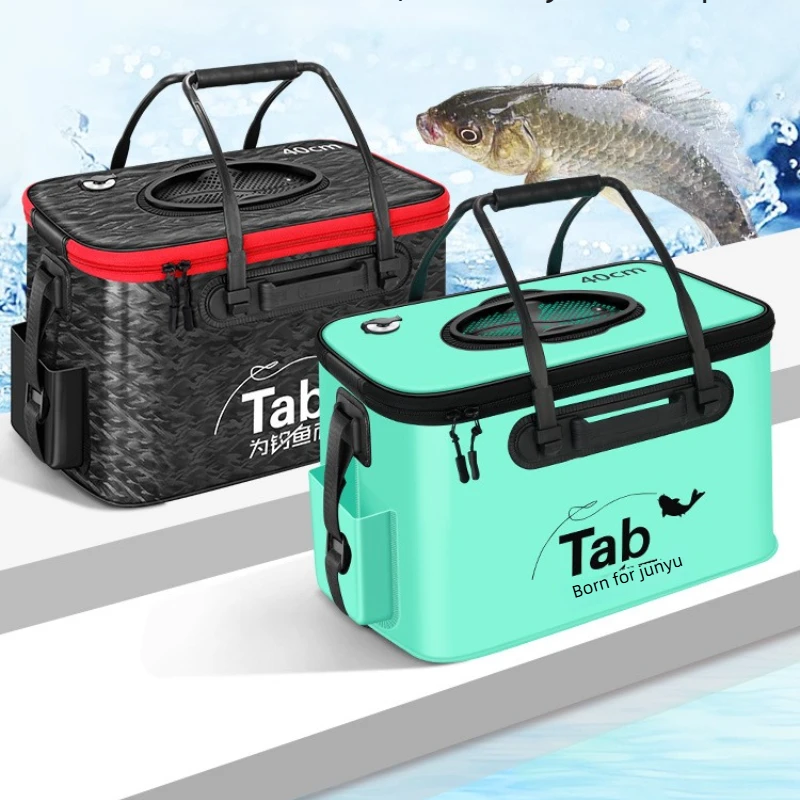 

Professional Live Fish Cooler, Thickened EVA Foldable Bucket, Crush-Proof Wear-Resistant, Portable Multi-Functional Fish Keeper