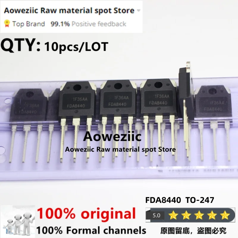 Aoweziic  100% New Imported Original  FDA8440 8440 TO-247  MOS FET 100A 40V