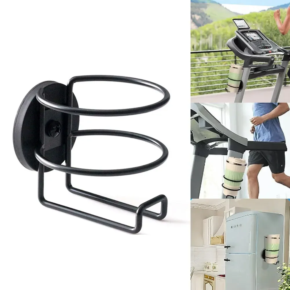 Metal Water Cup Holder D66mm Magnetic Cup Holder Beverage Bottle Storage Stand Multifunction Heavy Duty for Treadmill Truck RV