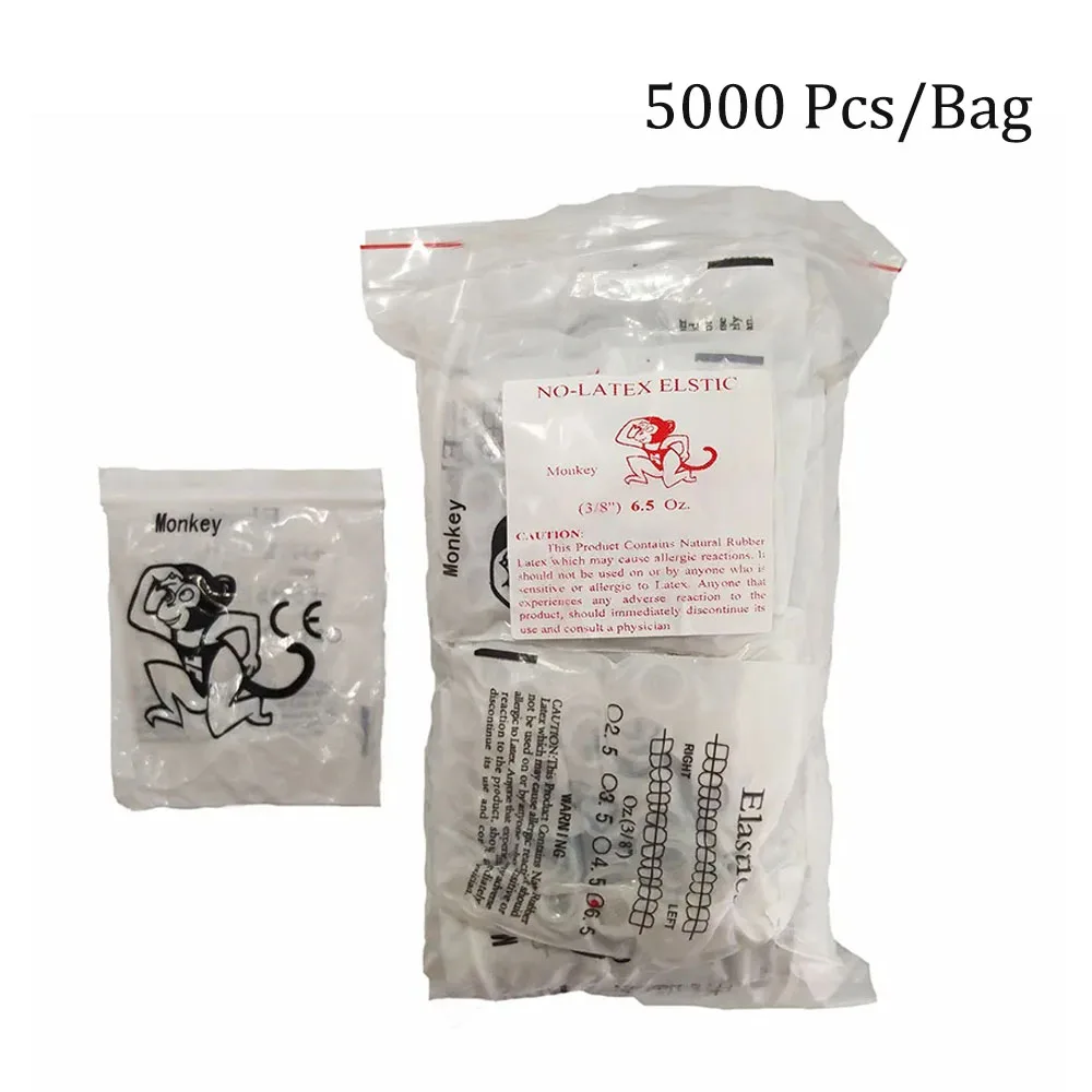 OLEVO 5000 Stück Dental Ortho Gummibänder Gummibänder Latex Zahnspangen Kieferorthopädische Ringe Ligaturbinder 2,5/3,5/4,5/5,0/6,5 OZ Zahnmedizin – Detail 7