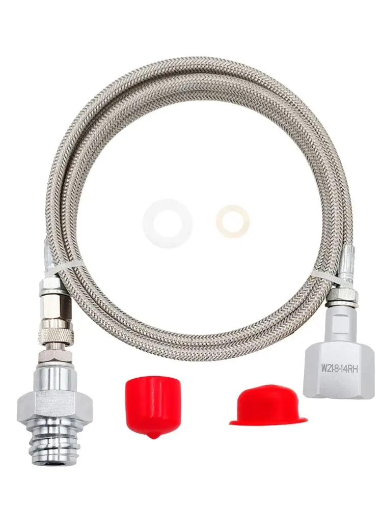 Wąż adapter CO2 wysokociśnieniowy 1,5 m do maszyny Grohe Blue Home do butli/cylindrów o pojemności 2-10 kg — 2