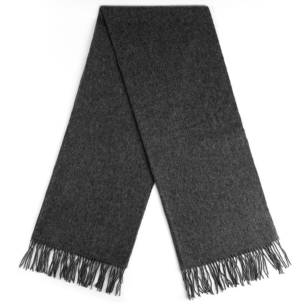 Samilor 100% Wool Scarf With Tassel Women Man Winter Warm Neck Scarves Plain Shawl Luxury Brand Female Cashmere Scarf