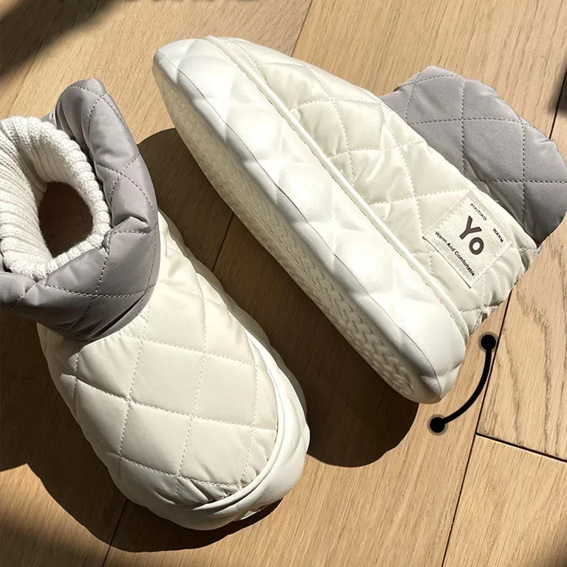 Thicken Plush Warm Winter Cotton Shoes for Women 2024 Thick Sole Waterproof Snow Boots Woman Non Slip Platform Ankle Booties image 2