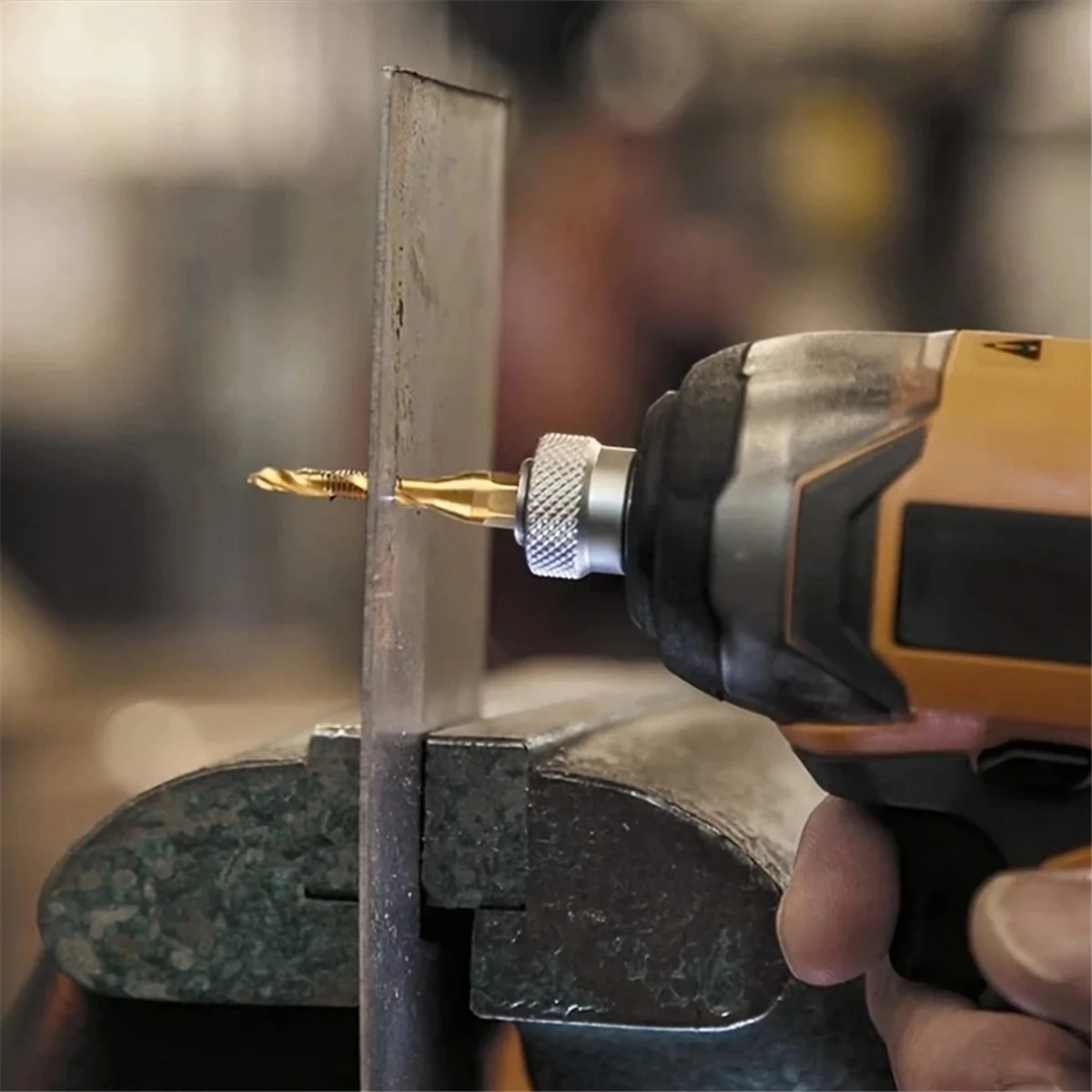 M3 + M4 + M5 Шестигранный хвостовик с титановым покрытием, винт из быстрорежущей стали, метрический метчик, сверла, винт, составный метчик, инструмент для открытой фаски