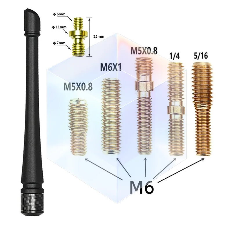 Universal Car AM FM Radio Antenna 25CM Multi-Model Compatible Short Replacement for Ram 1500  Wrangler JK/JL