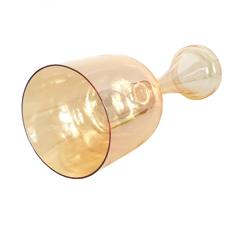YUN QI QING YIN Golden Tea Handheld Crystal Chalice Sound Bowl Resonant Crystal Music Vibration Instrument For Relaxation Mindfulness Spiritual Sound Therapy