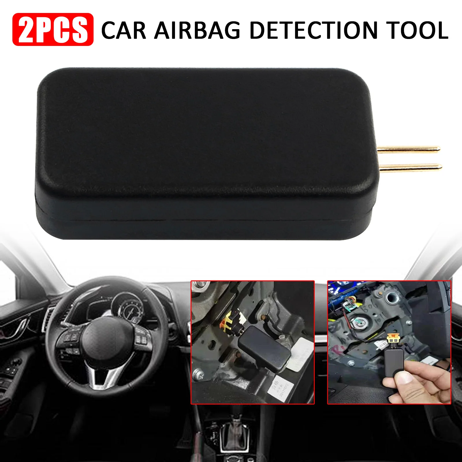 

2PCS Universal Car SRS Airbag Simulator Emulator Resistor Bypass Fault Finding Diagnostic Car Auto Simulator Emulator Resistor