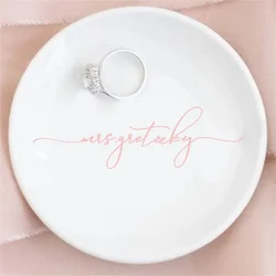 Personalized Ring Dish Wedding Ring Holder Engagement Gift Birthday Custom Wedding Ring Dish Bridal Show Bachelorette Favor