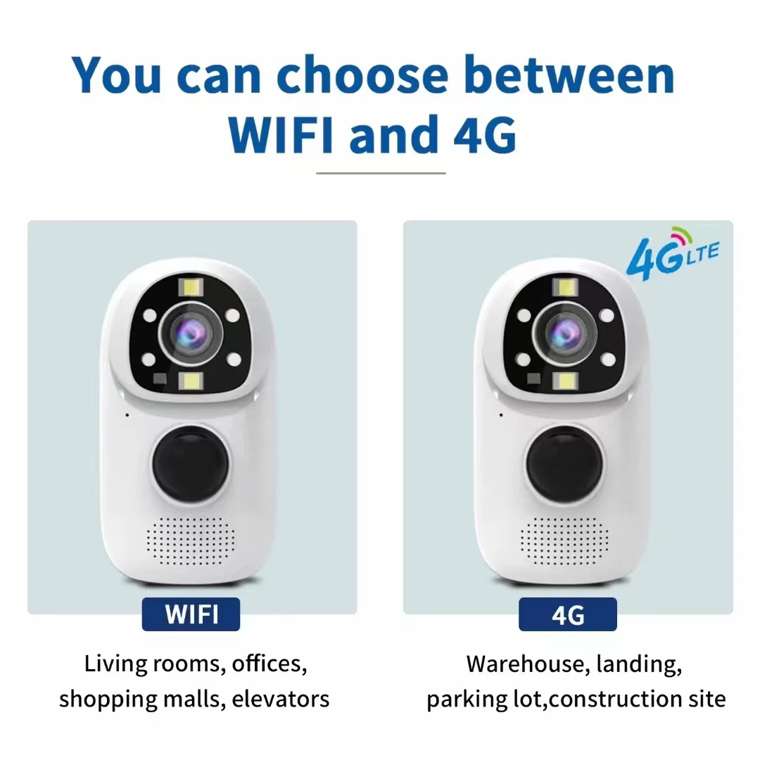 2MP 1080P  V380pro APP Low Comsunption Battery WIFI/4G IP Camera Full Color Night Vision Home Security CCTV Baby Monitor
