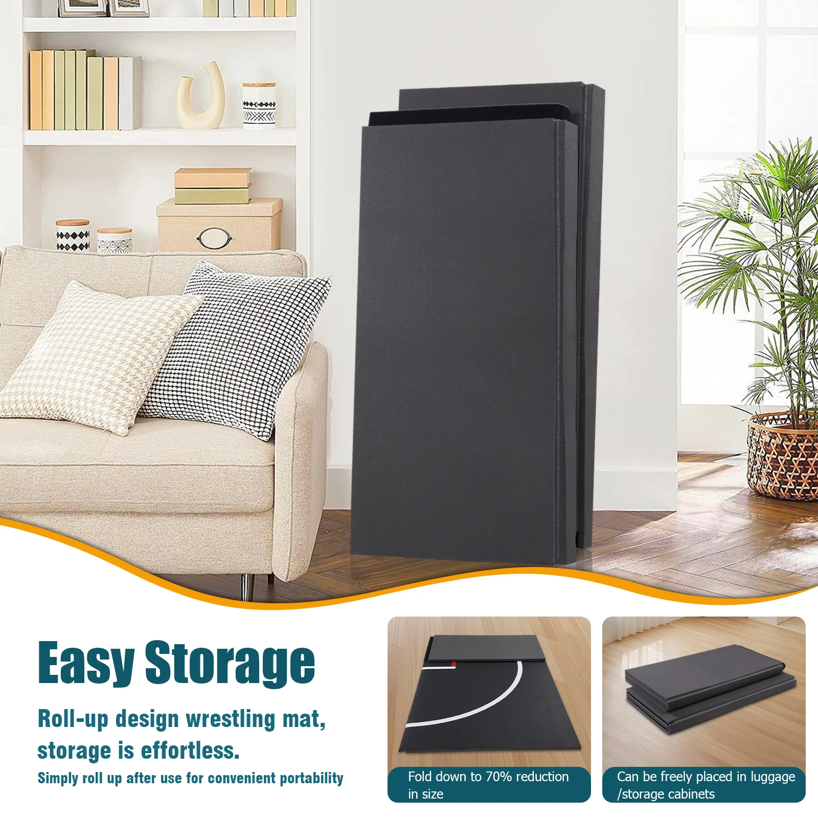 

Мат для ММА 10x10 футов для тренировок по BJJ, джиу-джитсу, дзюдо, грэпплингу, боксу, тхэквондо с защитой из пеноматериала 3 см, антискользящий, с контролем запаха