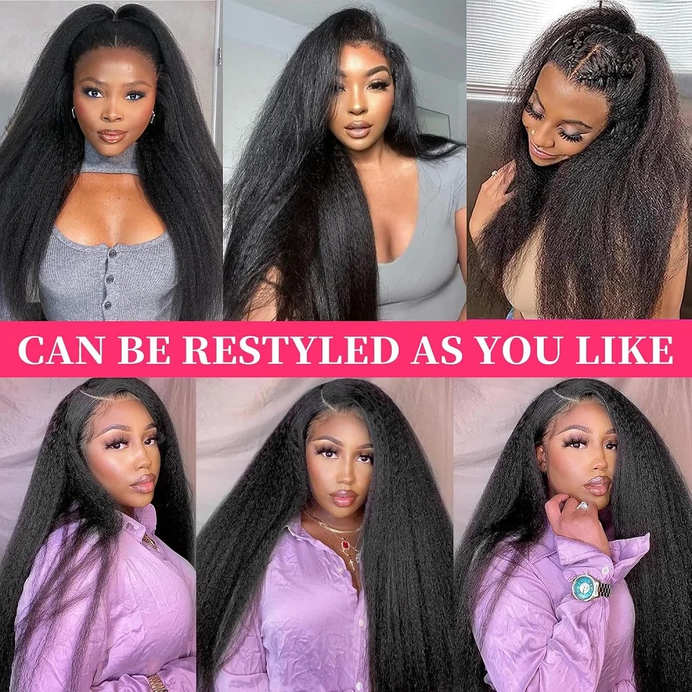 الخشنة ياكي غريب شعر طبيعي مفرود ملحقات 100% غير المجهزة شعر ريمي دبابيس داخل وصلات الشعر المستعار شعر بشري حقيقي للنساء