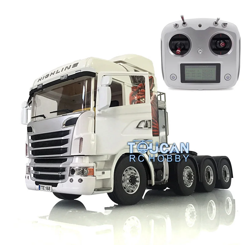 LESU 8*8 RC 1/14 Scale Tractor Truck Model Kits Painted Car R730 Metal Chassis Smoking 802B Servo Motor Controller THZH0947