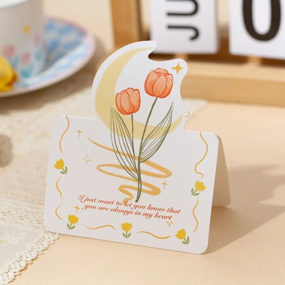 

10pcs Exquisite DIY Decoration Greeting Card Bouquet Series Handwriting Message Card Blank Thank You Mother's Day