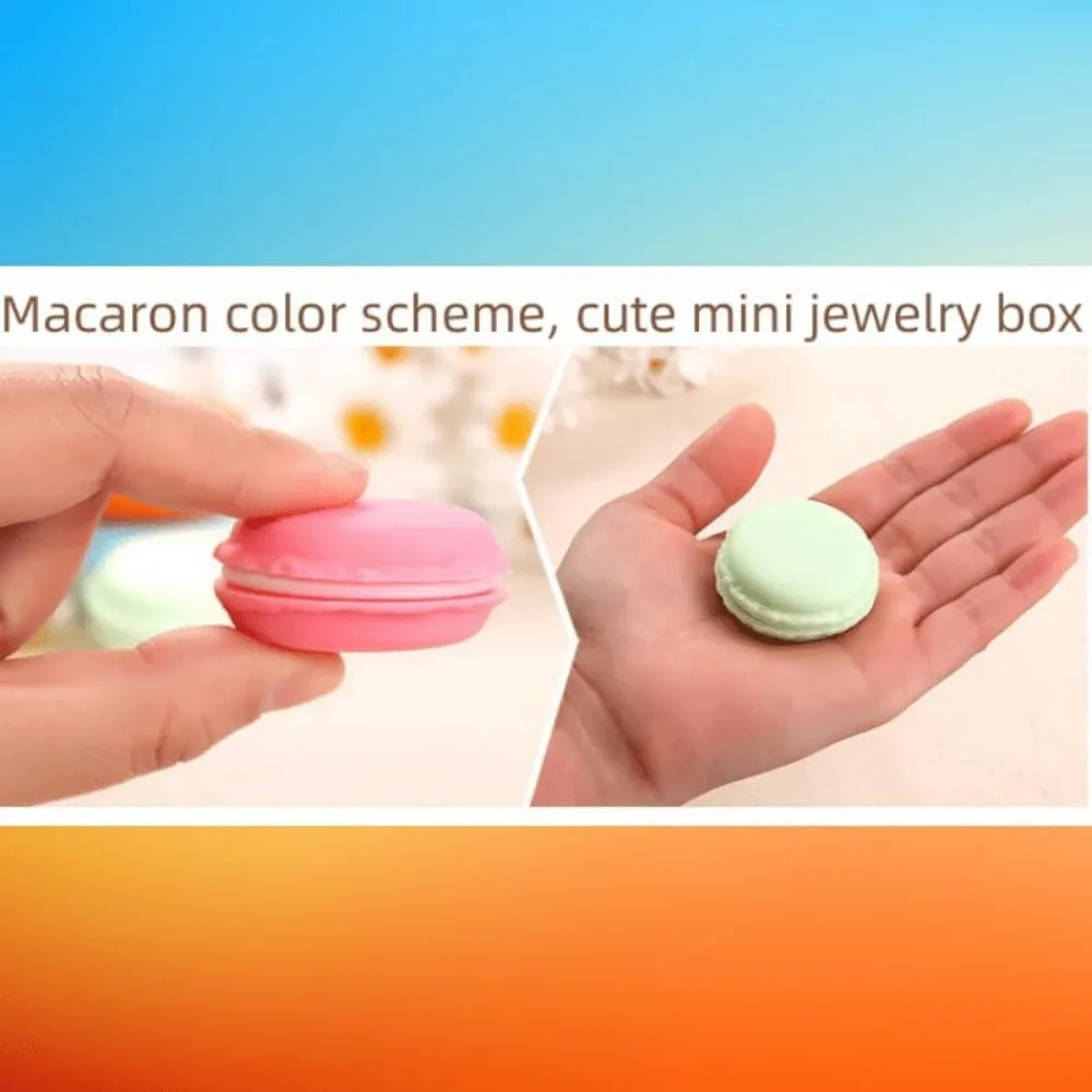 Macaron Mini Jewelry Box Portable Sundries Storage Box for Jewelry Earrings Necklaces Ring Pills Earphones Hair Pins Small Items